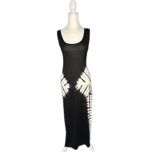 Black and white Tye Dye Maxi Dress